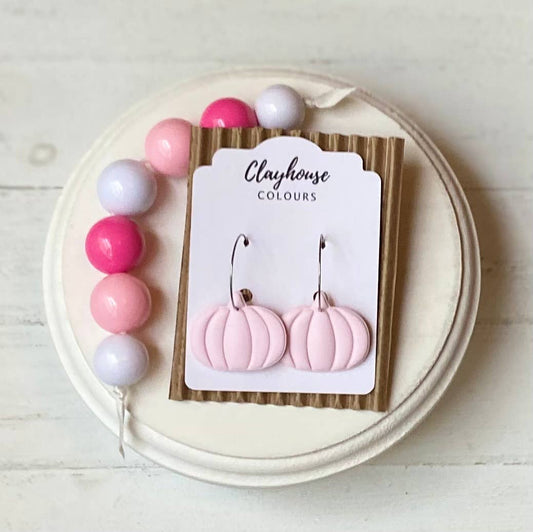 Light Pink Pumpkin Hoops