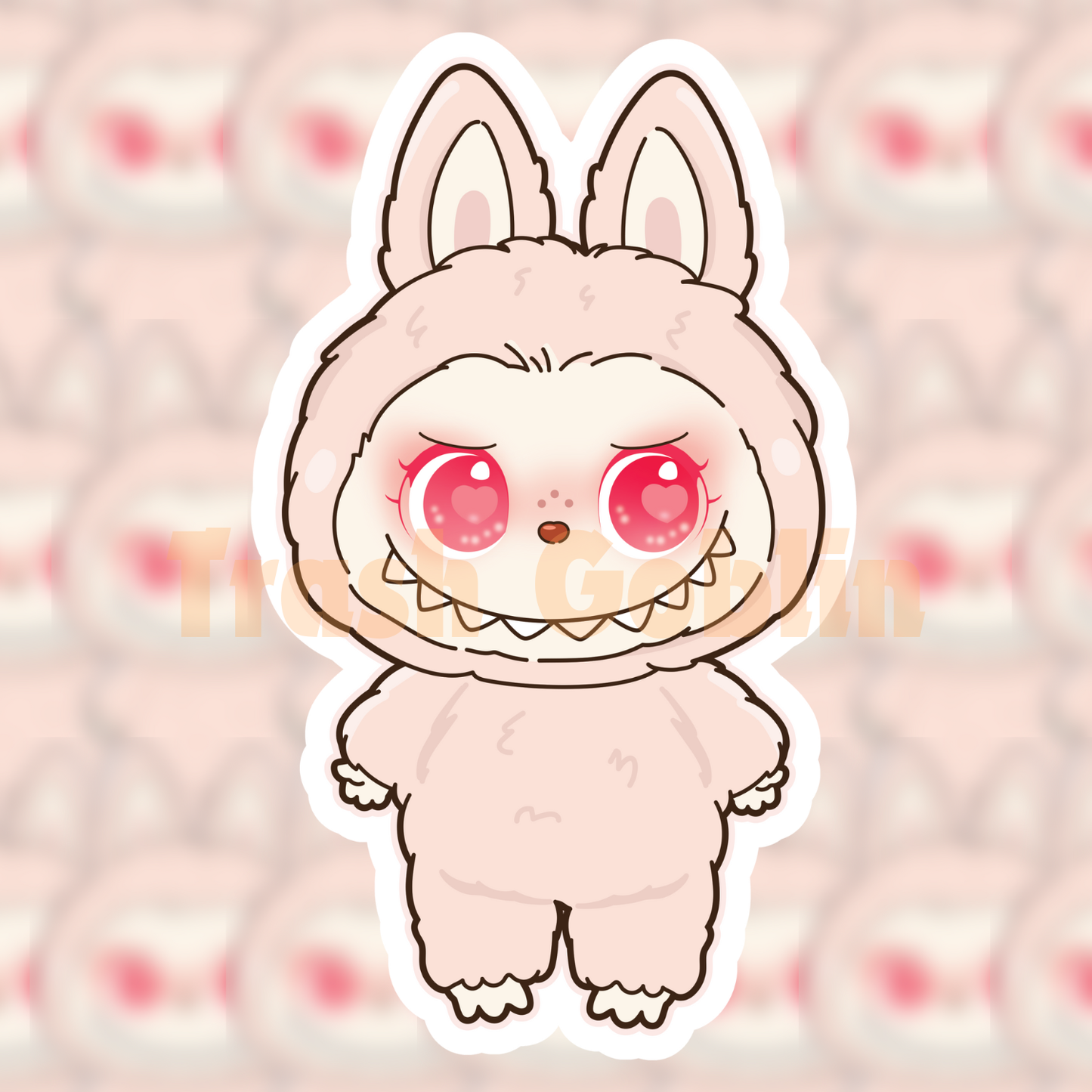 Baby Pink Labubu Sticker