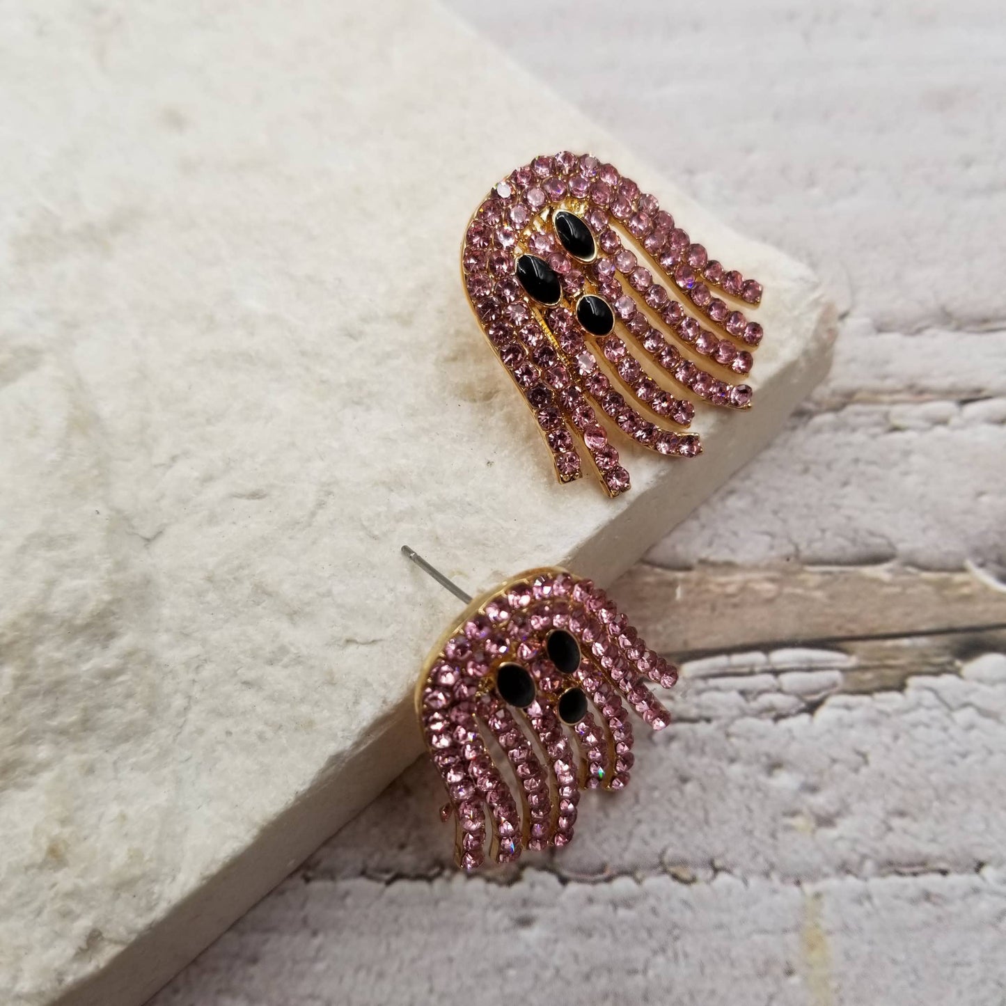 Pink Ghosty Halloween Earrings