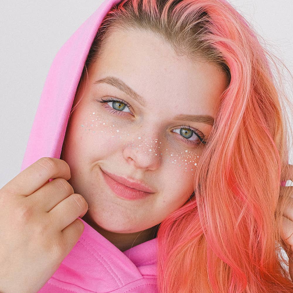 Silver Face Freckles Tattoo