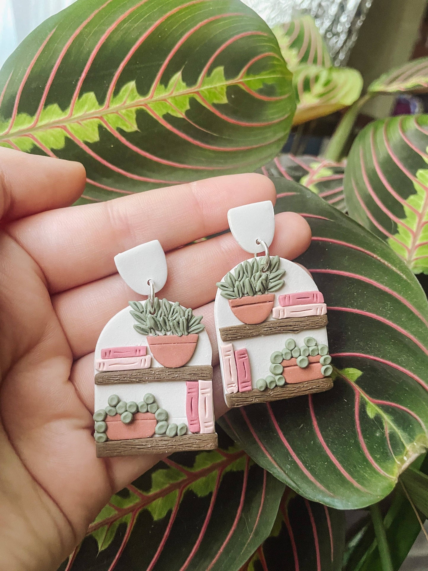 Floral Book Earrings