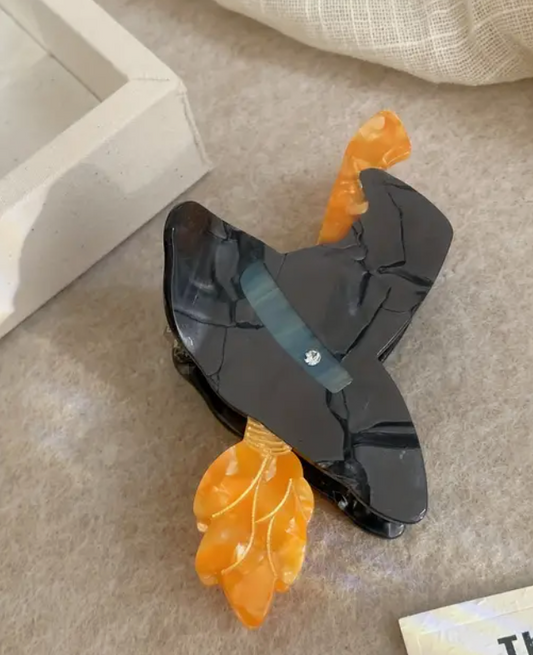 Witches Hat/Broom Claw Clip