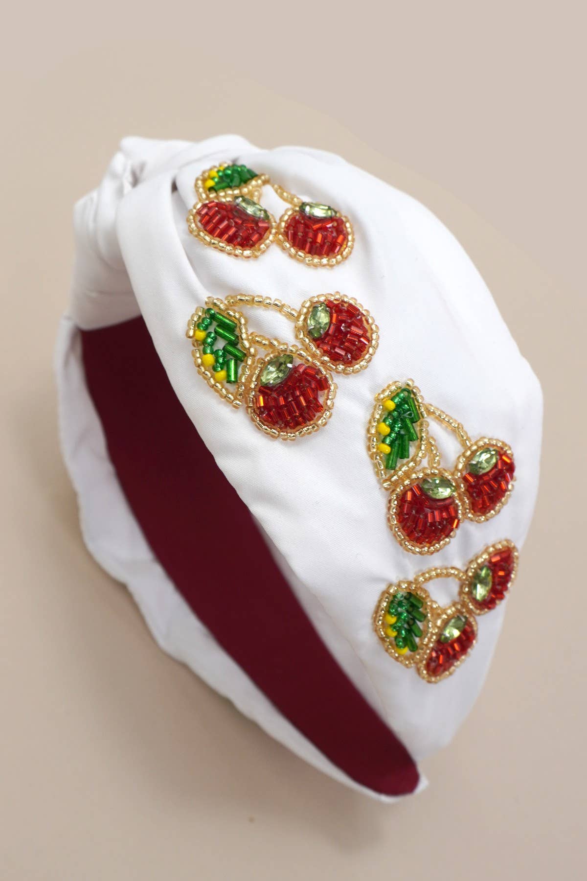 Cherry Beaded Headband
