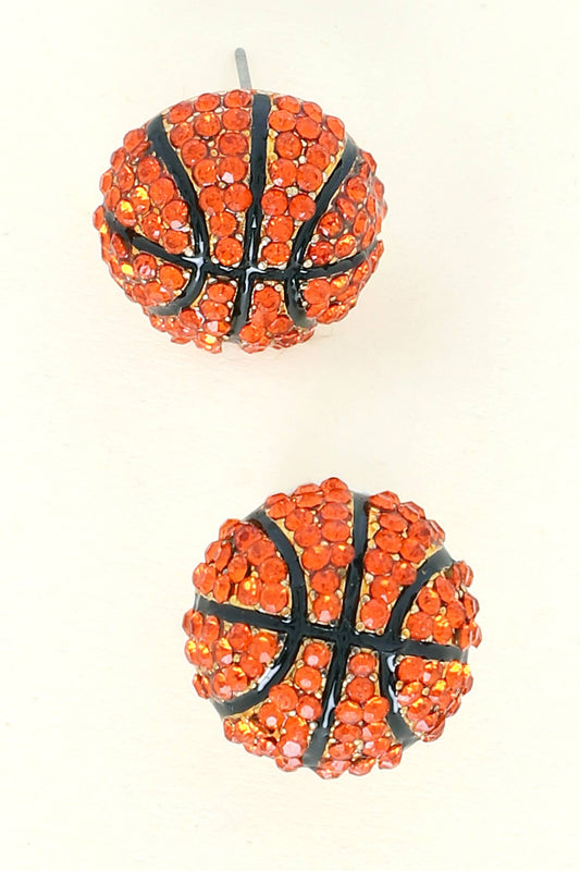 Rhinestone Basketball Studs