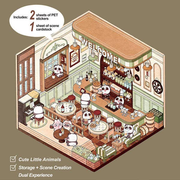 Studio Art Moodioma Kawaii Sticker Story Scene Kit