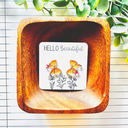 Pencil Bow Earrings