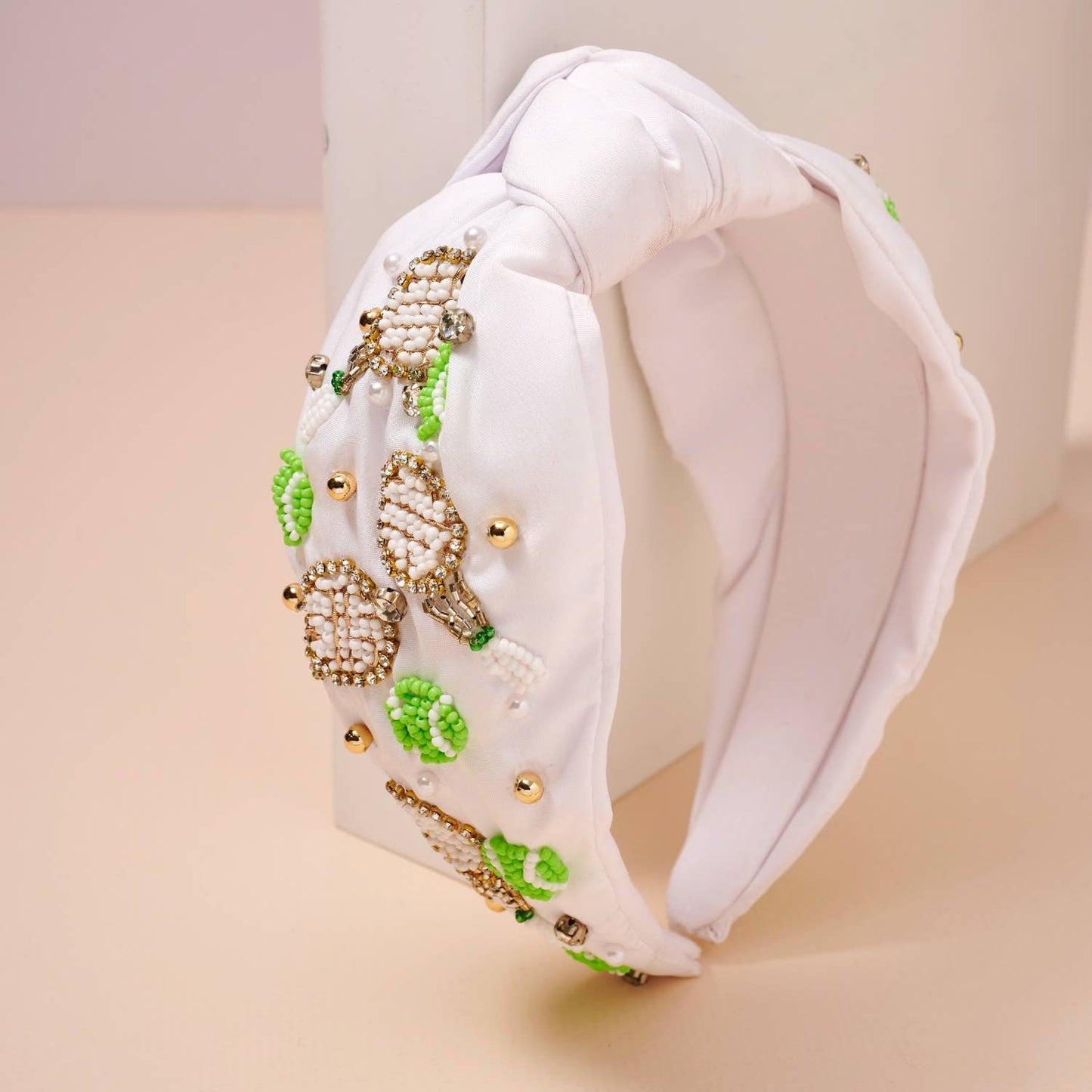 Tennis Rocket & Ball Beaded Headband
