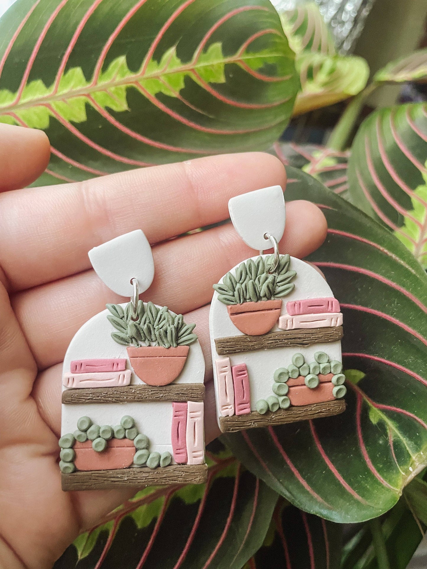 Floral Book Earrings