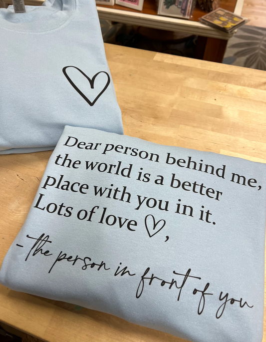 Dear Person Behind Me