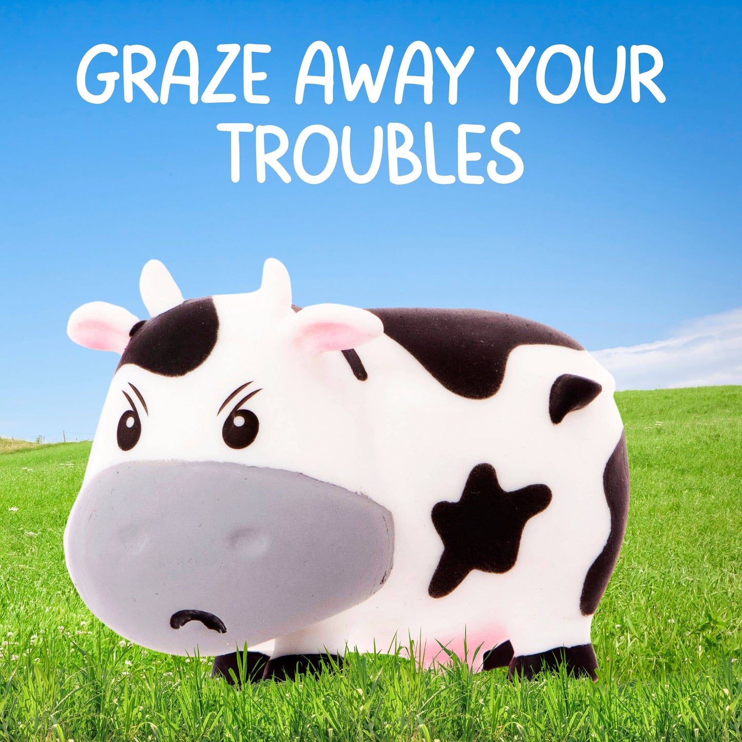 Squishy Stress Toy - Moody Cow - Novelty Fidget Squishies