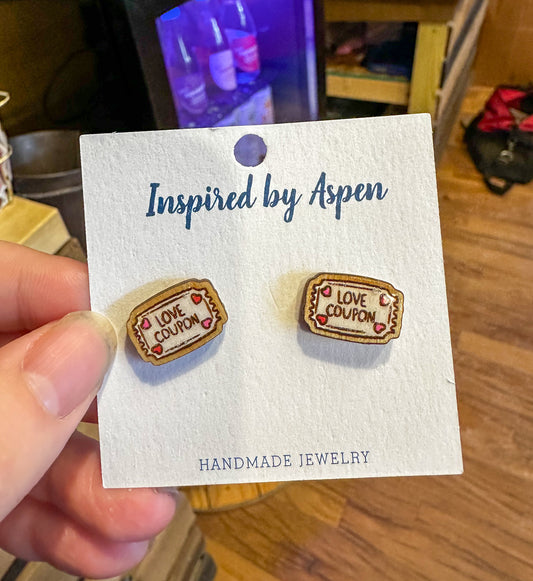 Love Coupon Earrings