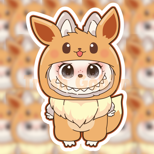 Eevee Labubu Sticker