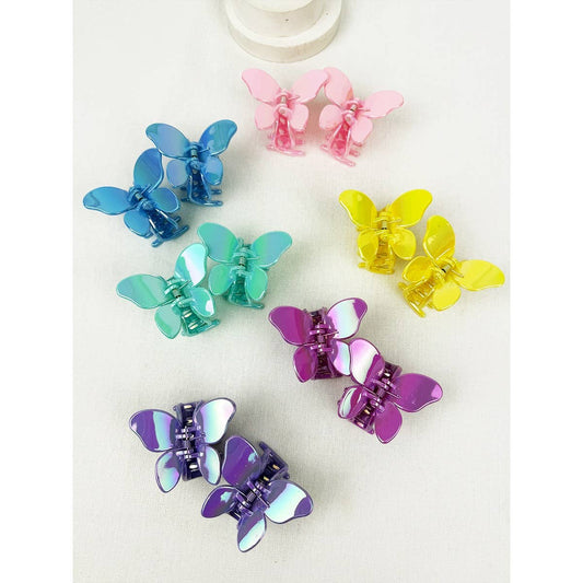 Shiny Butterfly Hair Clips