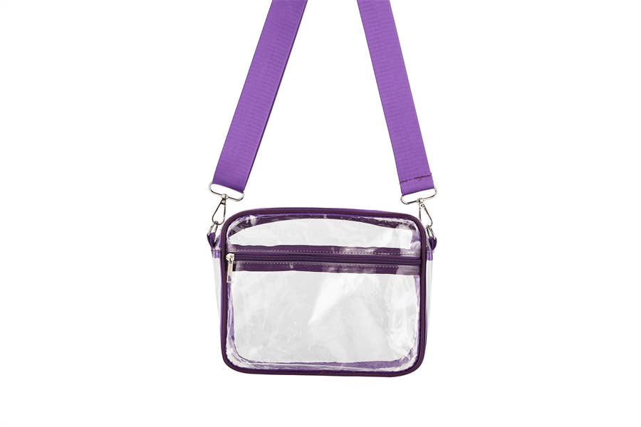 Ladies Clear see Thru Crossbody Fashion Handbag