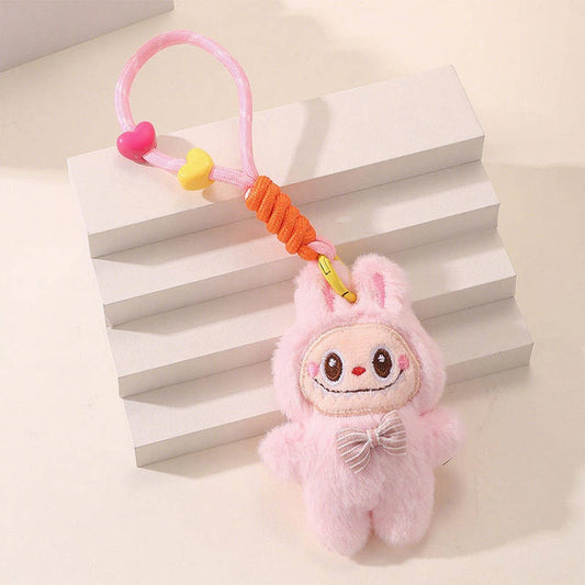 Cartoon Plush Keychain - Pink