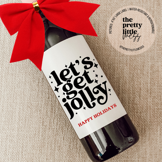 Let's Get Jolly Wine Label