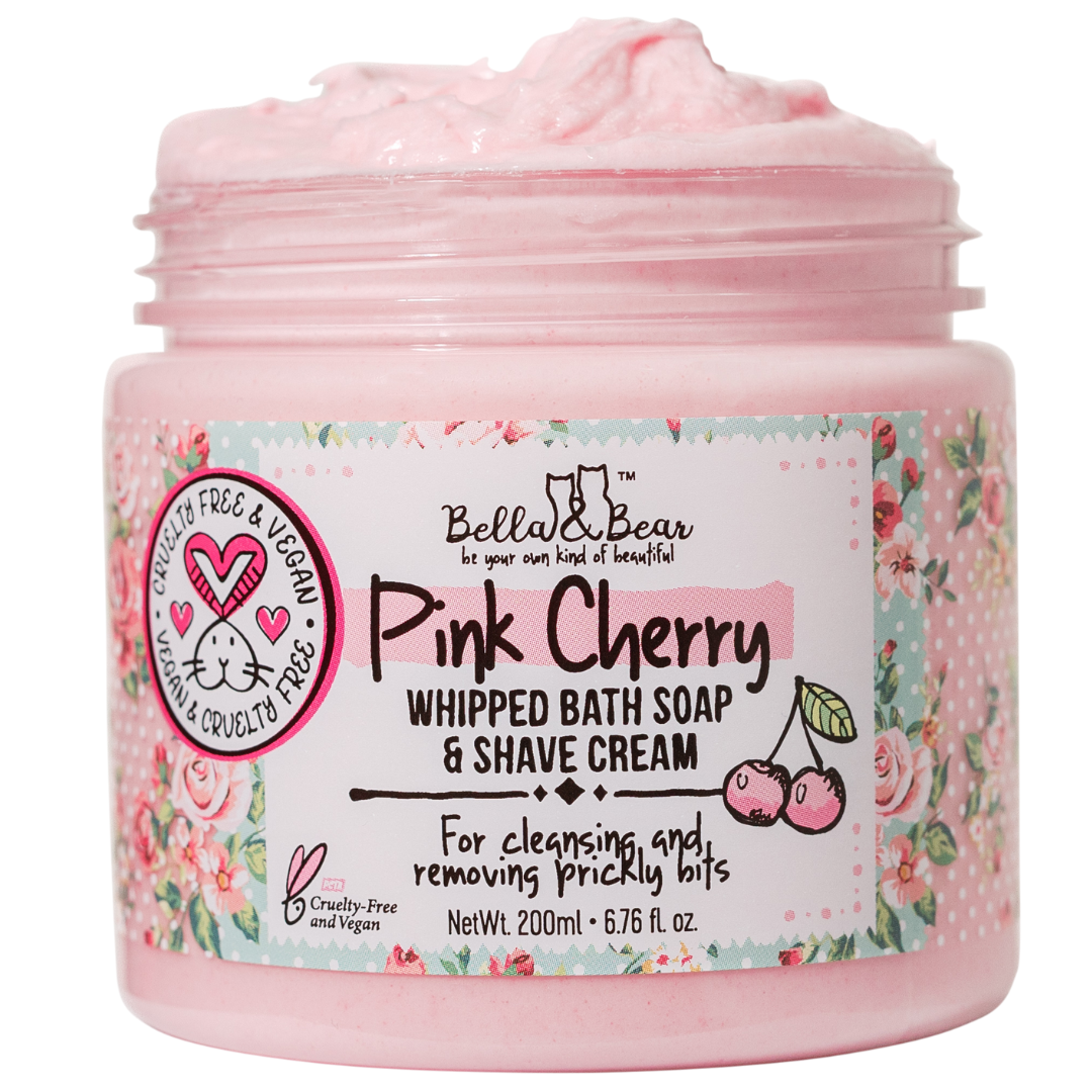 Pink Cherry Whipped Bath Soap & Shave Cream | Body Wash
