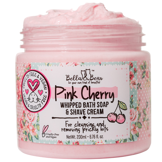 Pink Cherry Whipped Bath Soap & Shave Cream | Body Wash