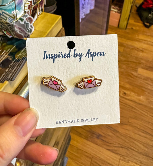 Flying Love Mail Earrings