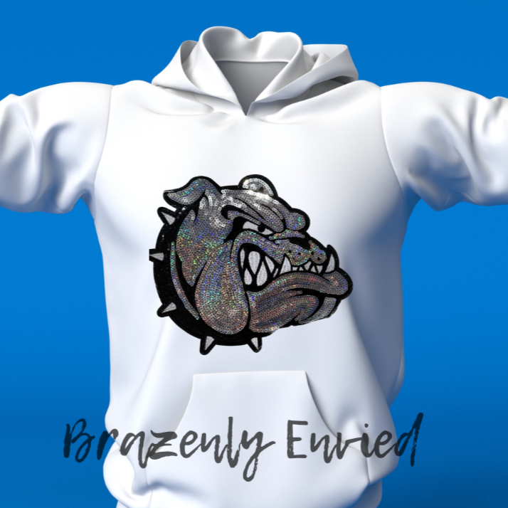 Bulldog Sequin Patch