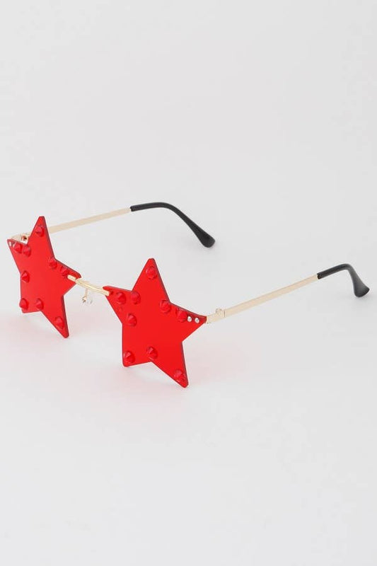 Multi Rhinestone Star Sunglasses