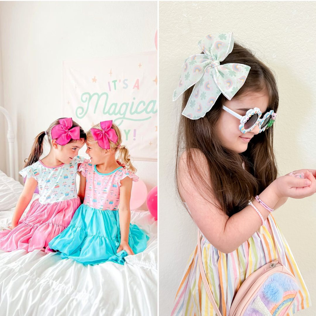 Rainbows and Shamrocks Bow