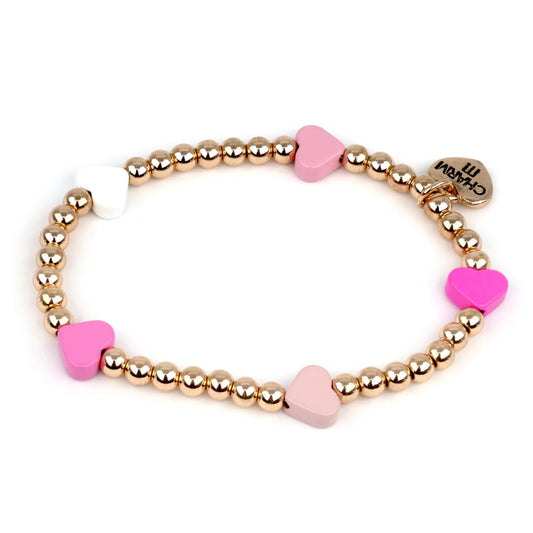 Gold Heart Stretch Bracelet