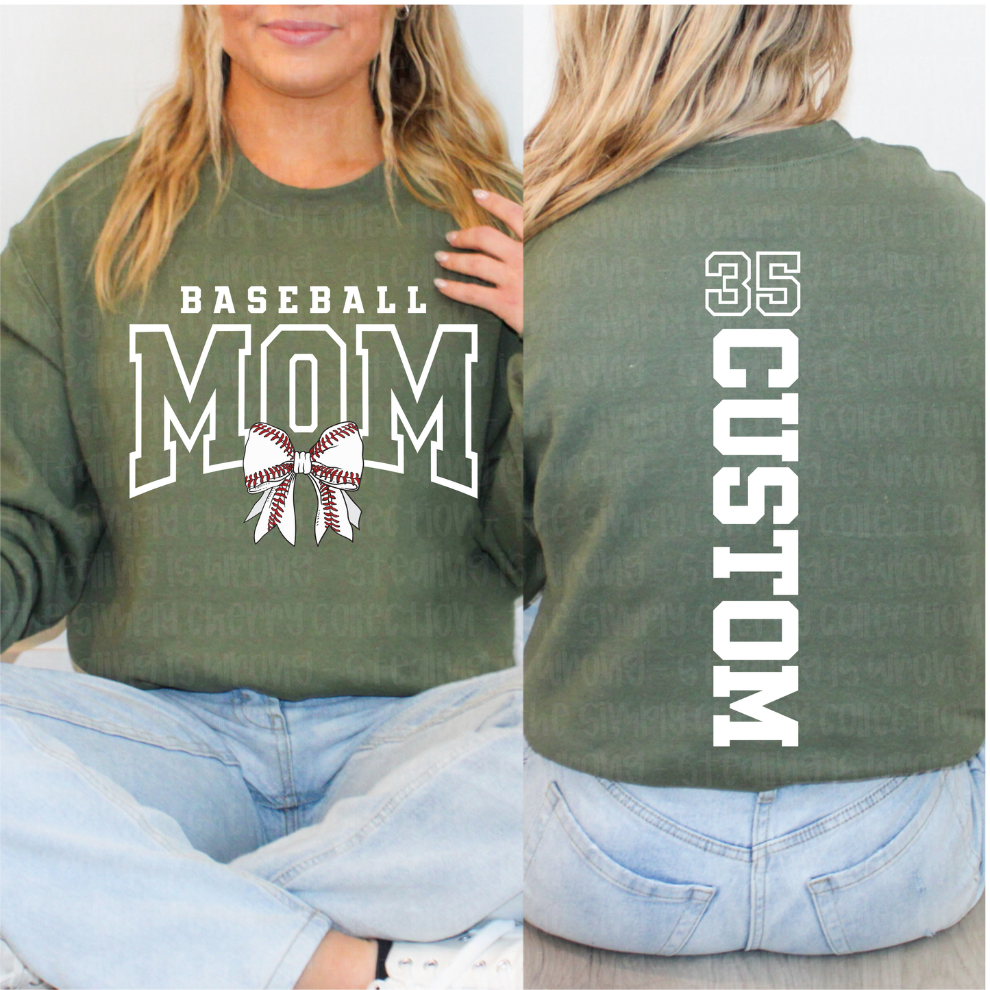 Baseball Mom Bow