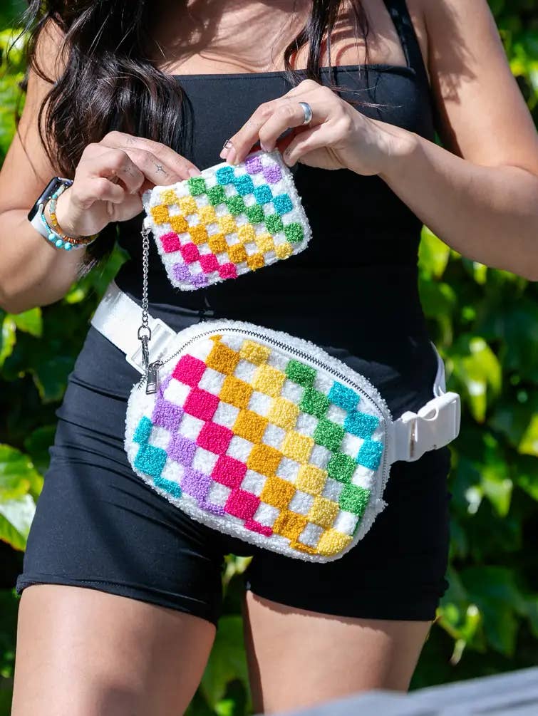 Black and White Belt Bag