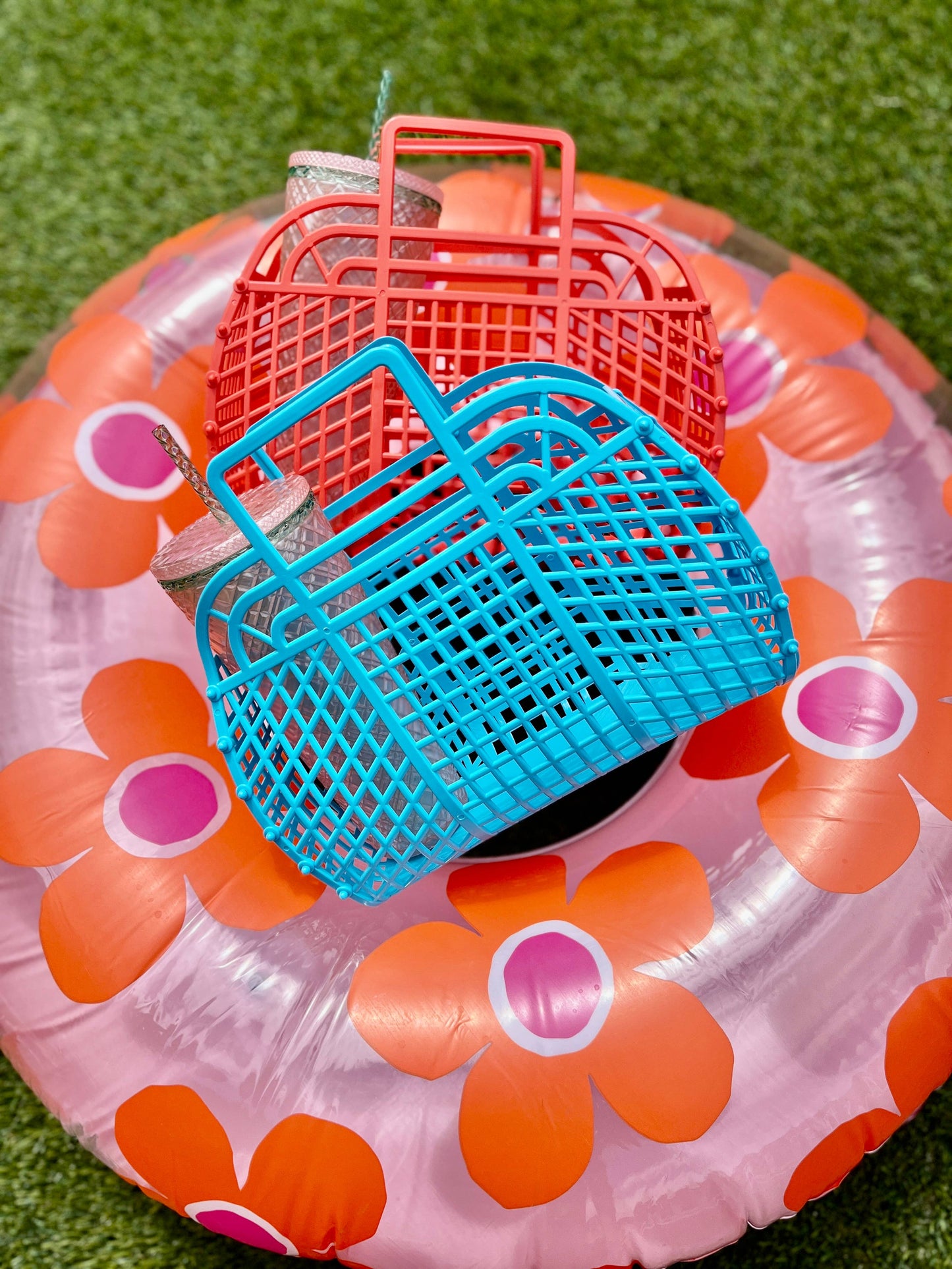 Large Retro Jelly Bags - Turquoise