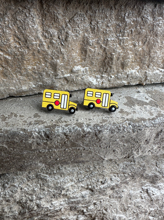 School Bus Earrings
