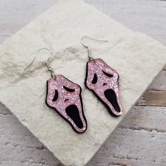Screaming Ghost Face Earrings