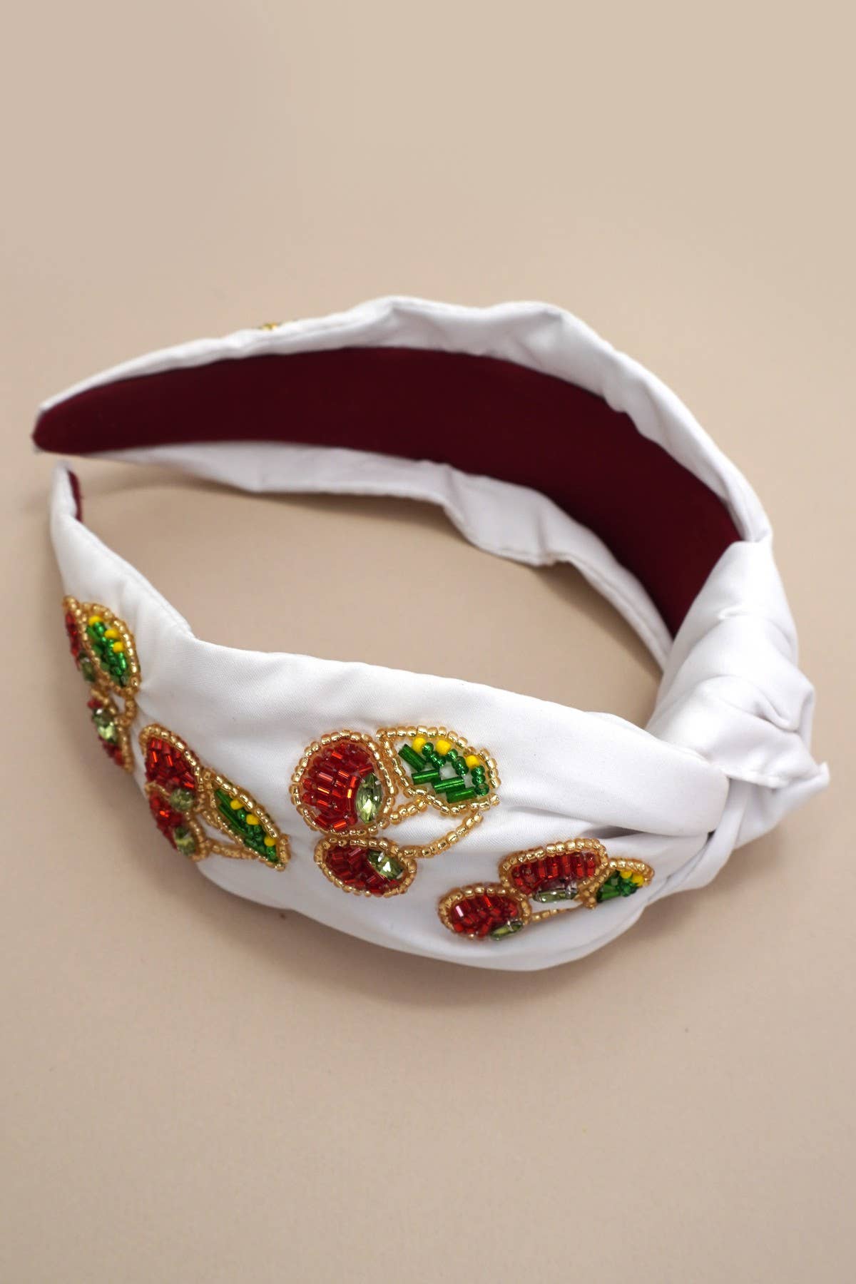 Cherry Beaded Headband