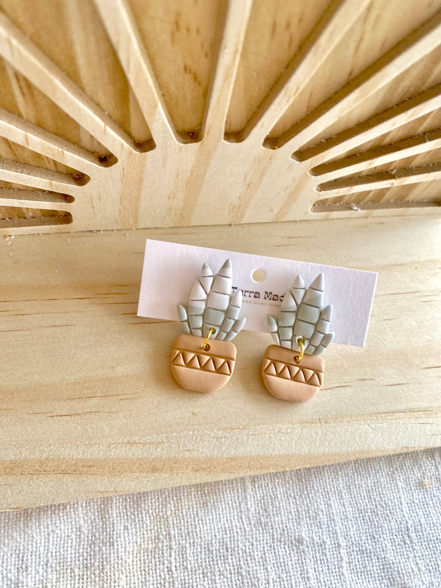 Succulent Dangle Earrings