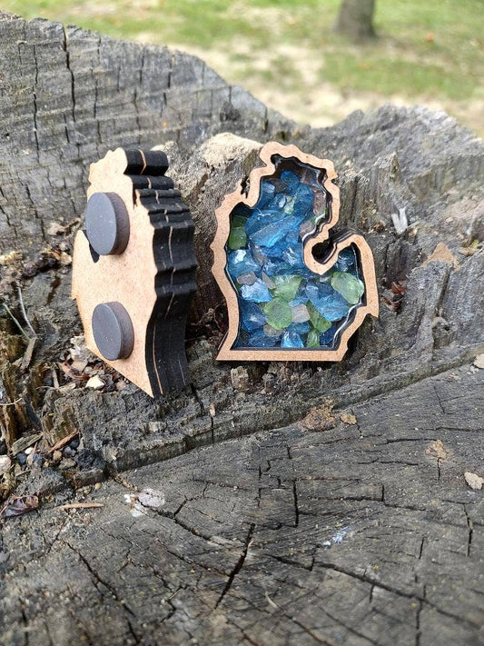 Lower Michigan Glass Filled Magnet