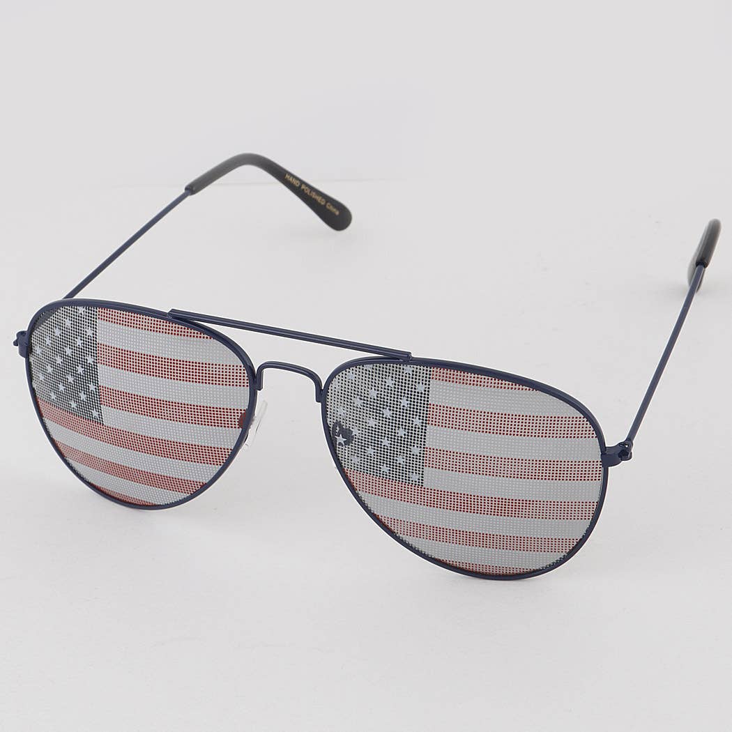 Merican Flag Aviator Sunglasses
