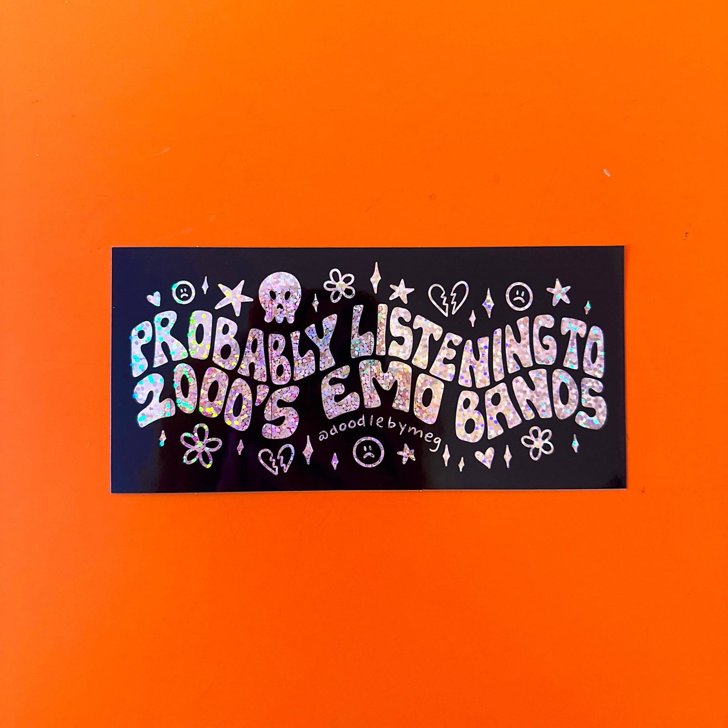 Probably Listening to 2000's Emo Bands Bumper Sticker