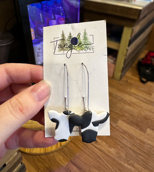 Cow Hoop Earrings