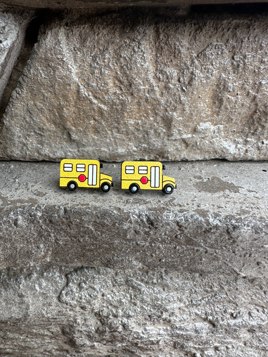 School Bus Earrings
