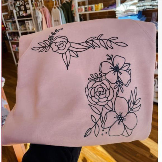 Floral Michigan Crew