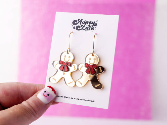 Gingerbread Man Earrings