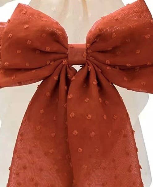 Swiss Dot Bow - Ivory