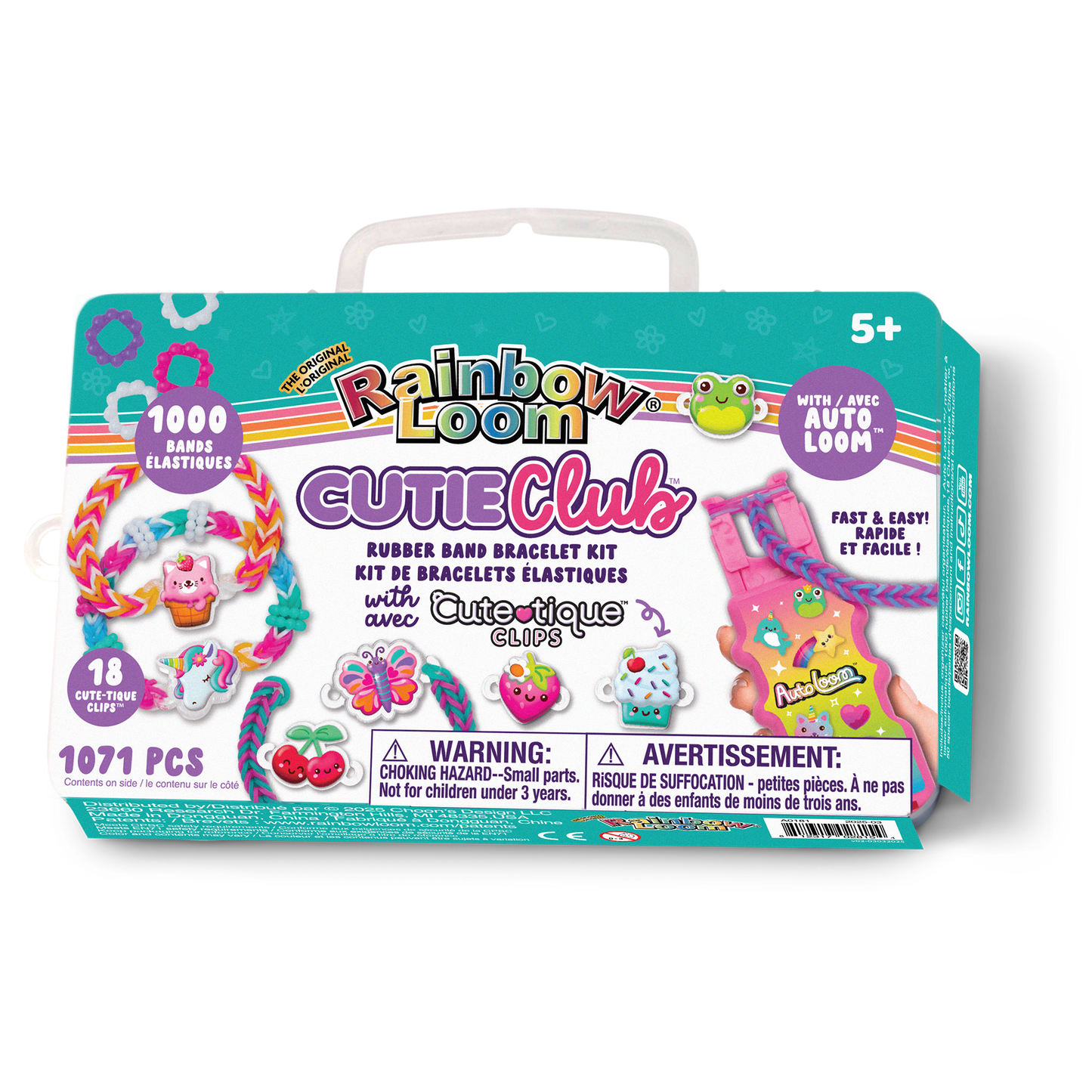 2100 Rubber Bands with Organizer and Auto Loom - Cutie Club