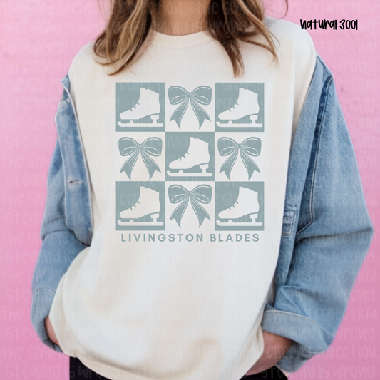 Livingston Blades Checkered Bows