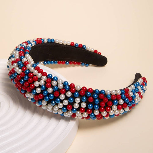 USA Beaded Headband