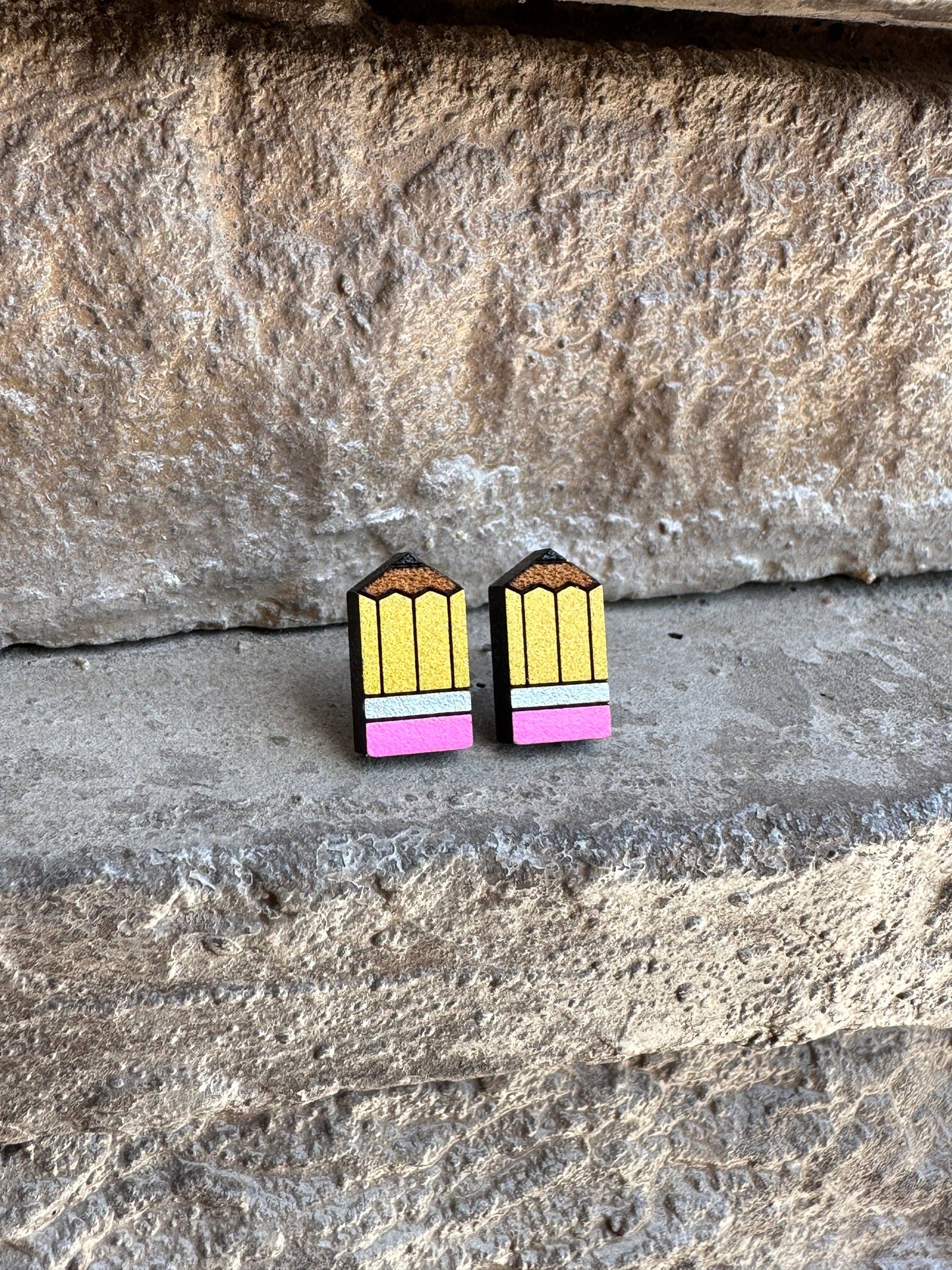 Pencil Stud Teacher Earrings