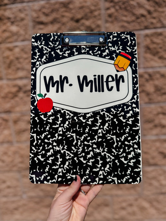 Custom Teacher Clip Board