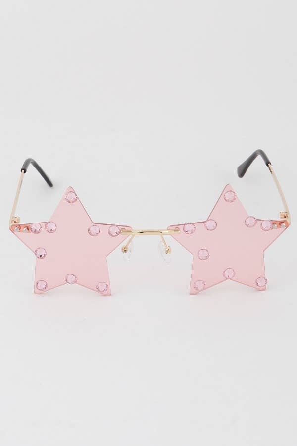Multi Rhinestone Star Sunglasses