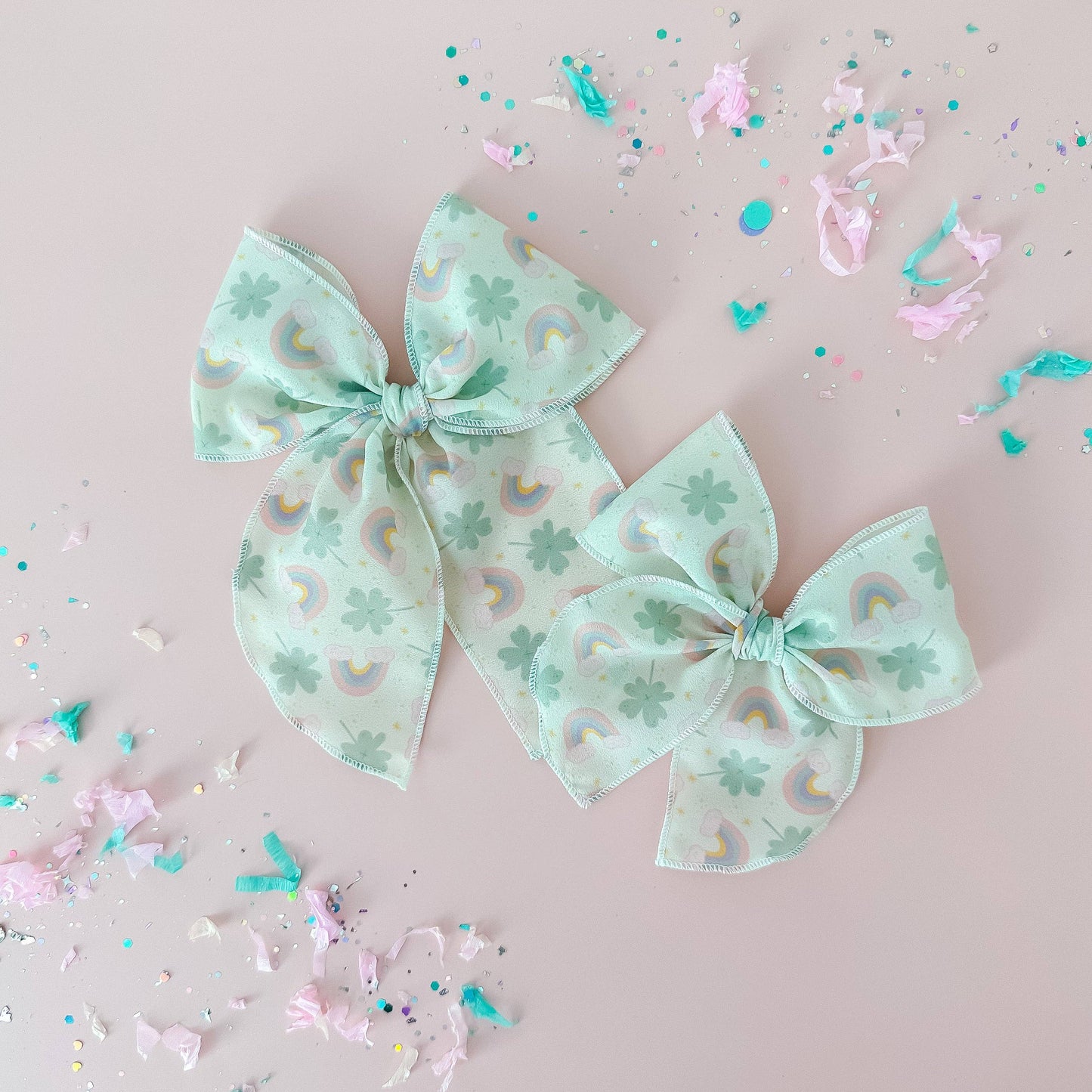 Rainbows and Shamrocks Bow