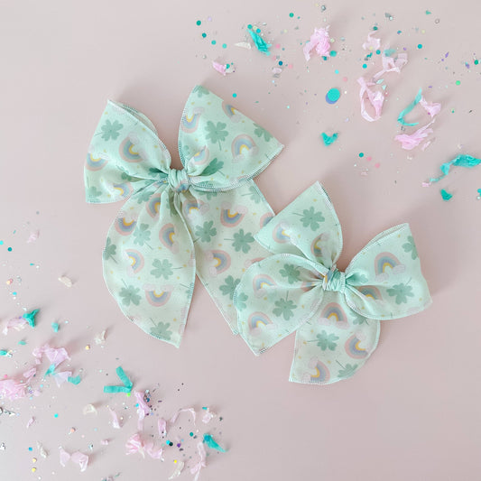 Rainbows and Shamrocks Bow